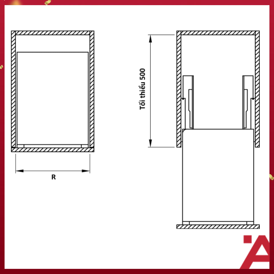 Bộ Đựng Dao Thớt Chai Lọ Sonata 400mm Cucina 549.20.815